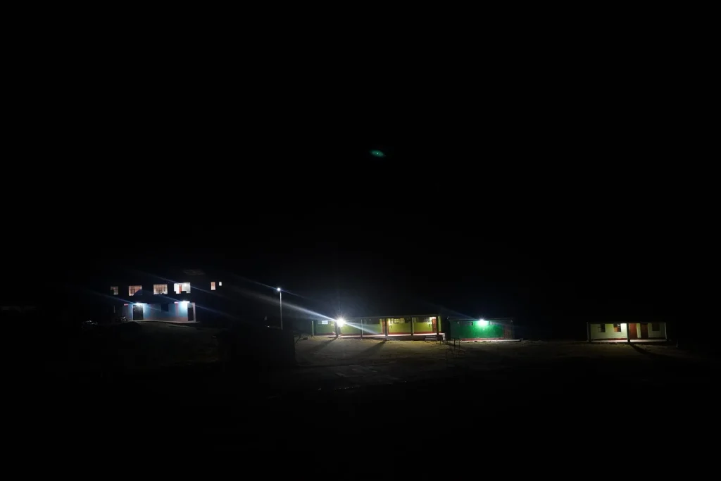 Structure lit by LUTW’s solar energy non profit installation, supported by charitable giving CSR