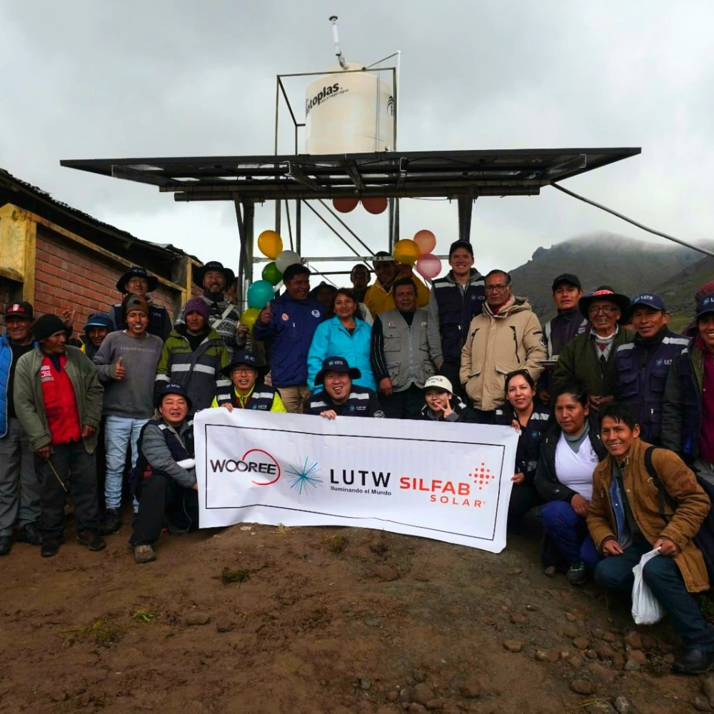 Wooree group under the new solar system at the santa rosa clinic with lutw